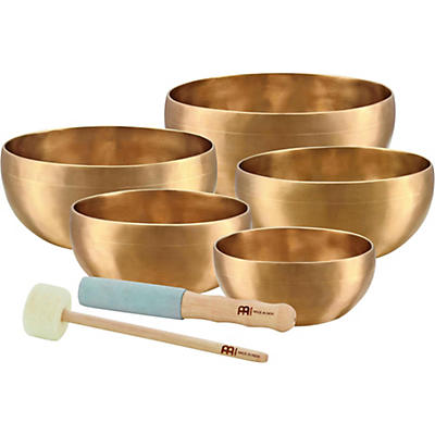 MEINL Sonic Energy 5-Piece Universal Singing Bowl Set With Resonant Mallet
