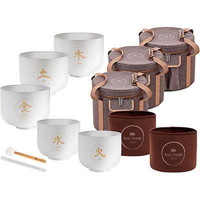 MEINL Sonic Energy TCM Crystal Singing Bowl 5-Piece Set - Elements