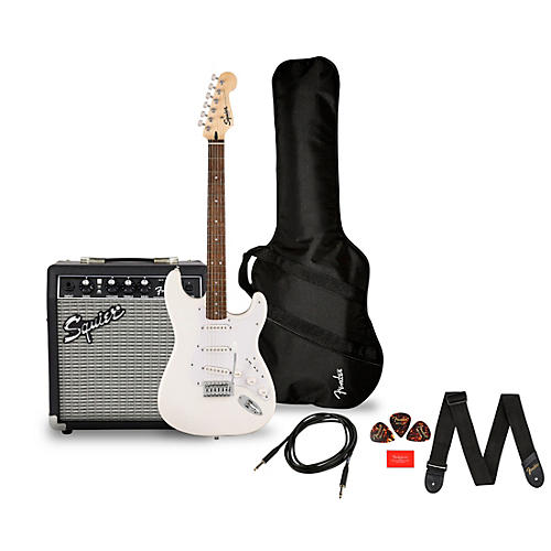 Squier Sonic Stratocaster Limited-Edition Electric Guitar Pack With Fender Frontman 10G Amp Condition 1 - Mint Arctic White