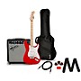 Open-Box Squier Sonic Stratocaster Limited-Edition Maple Fingerboard Electric Guitar Pack With Frontman 10G Amp - Condition 1 - Mint Torino Red