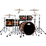 DW SonicPly Collectors 5-Piece Exotic Shell Pack with 22 in. Bass Drum Natural to Quick Royal Blue Burst Over Horizontal Padauk