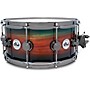DW SonicPly Collectors Exotic Snare Drum with Black Nickel Hardware 14 x 6.5 in. Natural to Quick Royal Blue Burst Over Horizontal Padauk