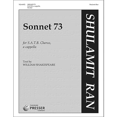 Carl Fischer Sonnet 73 for SATB Chorus A Cappella