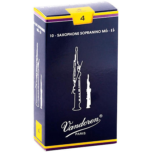Vandoren Sopranino Saxophone Reeds Strength 4, Box of 10