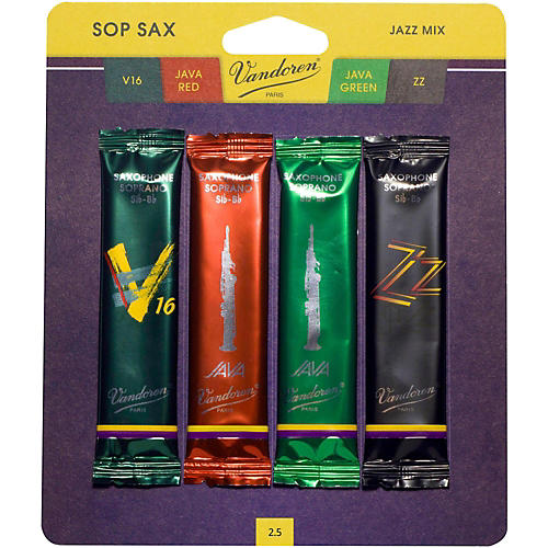 Vandoren Soprano Saxophone Jazz Reed Mix Strength 3 Strength 2.5