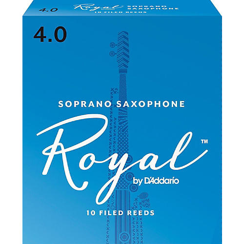 Rico Royal Soprano Saxophone Reeds, Box of 10 Strength 4
