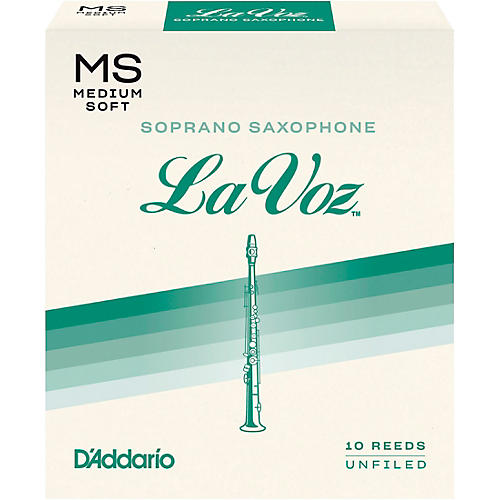 La Voz Soprano Saxophone Reeds Medium Soft Box of 10