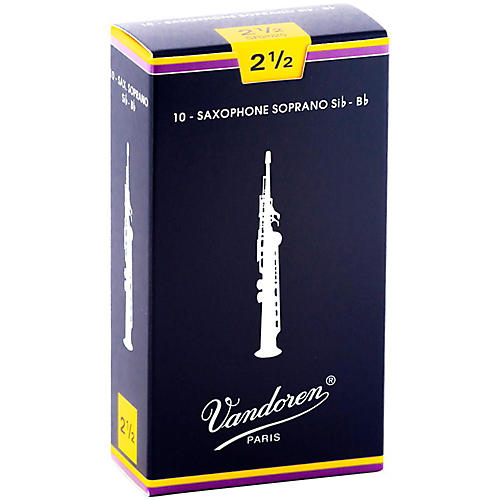 Vandoren Soprano Saxophone Reeds Strength 2.5 Box of 10