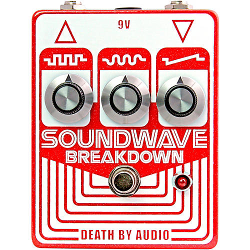 Death By Audio Soundwave Breakdown Octave Fuzz Effects Pedal Condition 1 - Mint Red and White