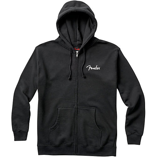 Fender Spaghetti Logo Zip Hoodie Medium Black