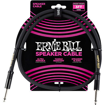 Ernie Ball Speaker Cable Black Straight/Straight