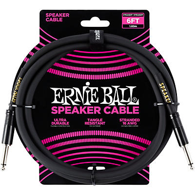 Ernie Ball Speaker Cable Black Straight/Straight