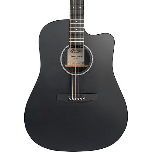 Martin Special DC-X1E Black HPL Dreadnought Acoustic-Electric Guitar Black