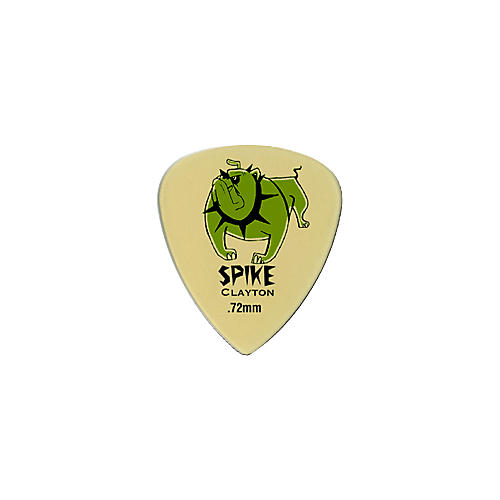 Clayton Spike Ultem Gold Sharp Standard Guitar Picks 1 Dozen .72 mm