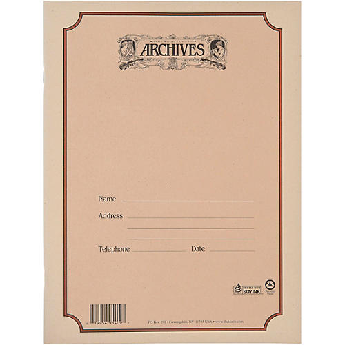 Archives Spiral Bound Manuscript Paper 10 Staves, 96 Pages