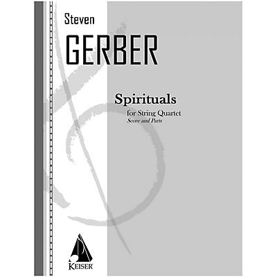 Lauren Keiser Music Publishing Spirituals for String Quartet LKM Music Series Composed by Steven Gerber