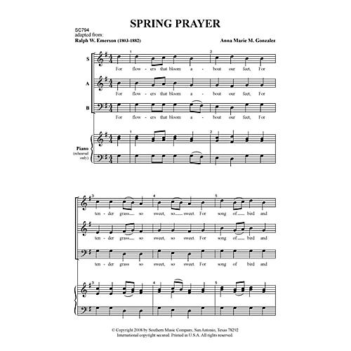 Hal Leonard Spring Prayer P.o.p (Choral Music/Octavo Sacred Sab) SAB Composed by Gonzalez, Anna Marie