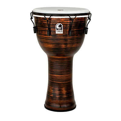 Toca Spun Copper Mechanically Tuned Djembe with Bag
