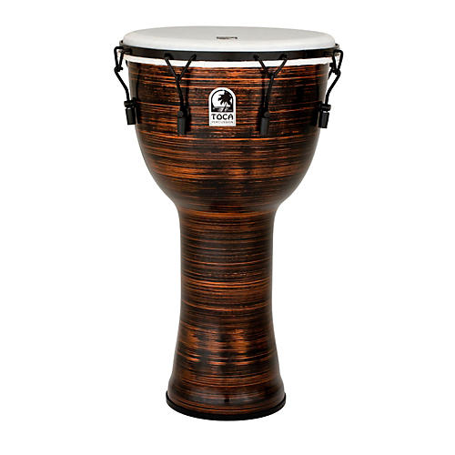 Toca Spun Copper Mechanically Tuned Djembe with Bag 14 in.