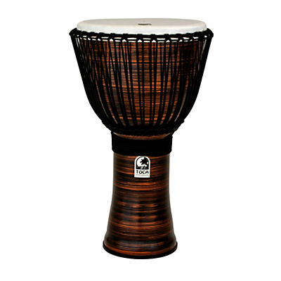 Toca Spun Copper Rope Tuned Djembe With Bag