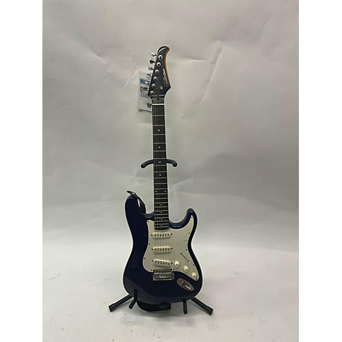 Silvertone Ss-11 Solid Body Electric Guitar Blue