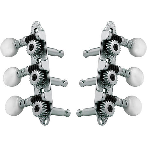 Grover Sta-Tite Mini 3-On-A-Plate 608 Series Tuning Machines Chrome