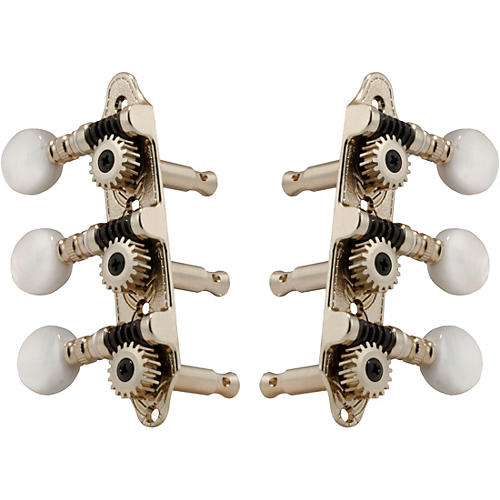 Grover Sta-Tite Mini 3-On-A-Plate 608 Series Tuning Machines Nickel