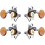 Grover Sta-Tite Ukulele With 18:1 Gear Ratio U99-18 Series Amber Acryllic Button Tuning Machines Chrome