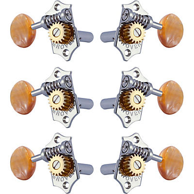 Grover Sta-Tite With 18:1 Gear Ratio 97-18 Series Amber Acryllic Button Tuning Machines