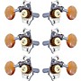 Grover Sta-Tite With 18:1 Gear Ratio 97-18 Series Amber Acryllic Button Tuning Machines Chrome