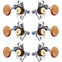 Grover Sta-Tite With 18:1 Gear Ratio 97-18 Series Amber Acryllic Button Tuning Machines Chrome