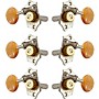 GROVER Sta-Tite With 18:1 Gear Ratio 97-18 Series Amber Acryllic Button Tuning Machines Nickel