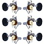 GROVER Sta-Tite With 18:1 Gear Ratio 97-18 Series Ebony Button Tuning Machines Chrome