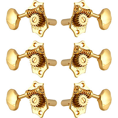 GROVER Sta-Tite With 18:1 Gear Ratio 97-18 Series Gold Button Tuning Machines