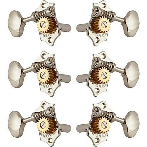 Grover Sta-Tite With 18:1 Gear Ratio 97-18 Series Nickel Button Tuning Machines Nickel