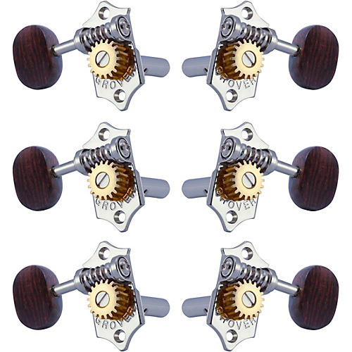 Grover Sta-Tite With 18:1 Gear Ratio 97-18 Series Rosewood Button Tuning Machines Chrome