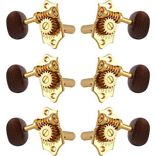 Grover Sta-Tite With 18:1 Gear Ratio 97-18 Series Rosewood Button Tuning Machines Gold