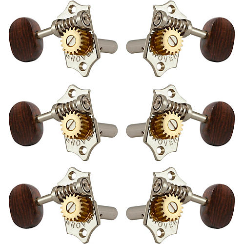 Grover Sta-Tite With 18:1 Gear Ratio 97-18 Series Rosewood Button Tuning Machines Nickel