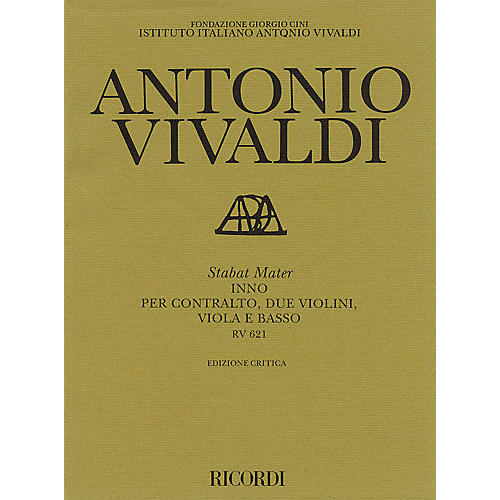 Ricordi Stabat Mater RV621 Study Score Series Composed by Antonio Vivaldi Edited by Paul Everette