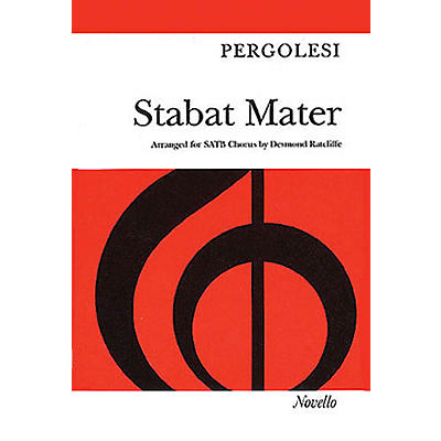 Novello Stabat Mater (Vocal Score) SATB Composed by Giovanni Battista Pergolesi Arranged by Desmond Ratcliffe