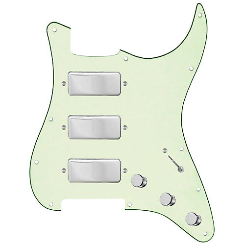 920d Custom Stadium Triple Mini Humbucker Loaded Pickguard for Strat With S7W-500K Wiring Harness Mint Green