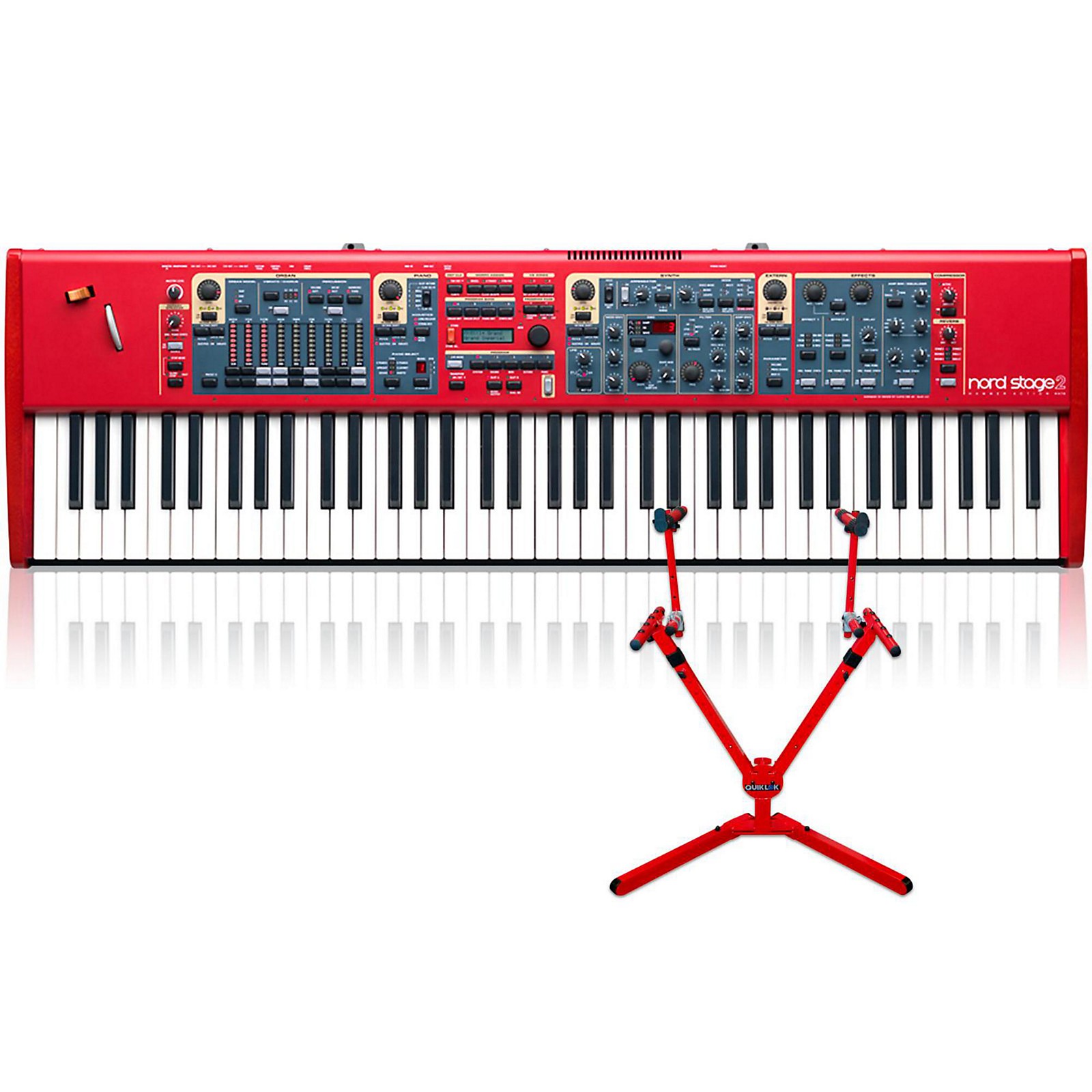 Nord Stage 2 HA76 with Matching 2Tier Keyboard Stand Musician's Friend
