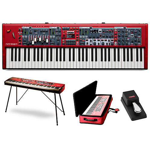 Stage 4 73-Key Keyboard With Nord Soft Case, Single Pedal & Stand EX
