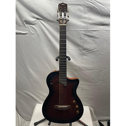 Cordoba Stage Classical Acoustic Electric Guitar flame top brown burst