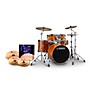 Yamaha Stage Custom Birch 5-Piece Shell Pack With I Series Essentials Plus Cymbal Pack Honey Amber