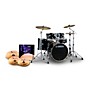 Yamaha Stage Custom Birch 5-Piece Shell Pack With I Series Essentials Plus Cymbal Pack Raven Black