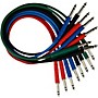 Rapco Horizon StageMASTER TRS TT Patch Cable 8-Pack 1 ft.
