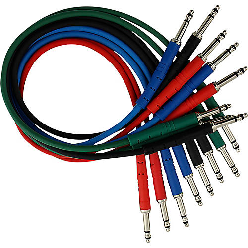 Rapco Horizon StageMASTER TRS TT Patch Cable 8-Pack 2 ft.