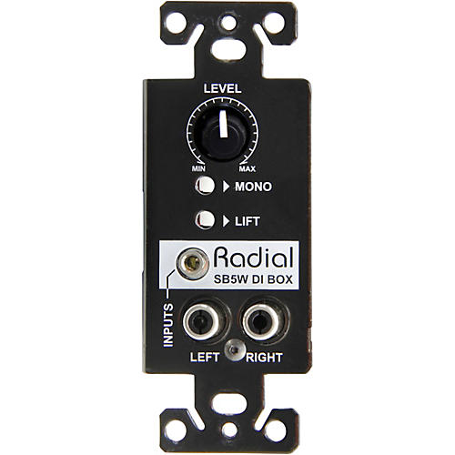 Radial Engineering Stagebug SB5W Wall Mounted Multimedia Stereo DI box