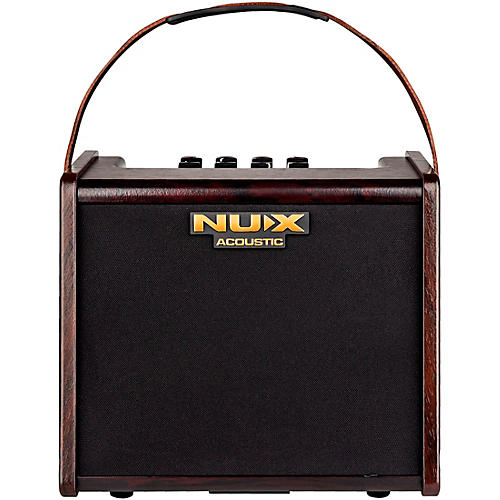NUX Stageman AC 25 25W 2 Channel Modeling Rechargable Acoustic Amp with Bluetooth Brown